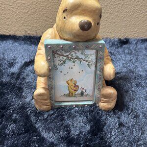 Disney Charpente Classic Pooh Bear Picture Frame  Sitting Pose Vintage Resin